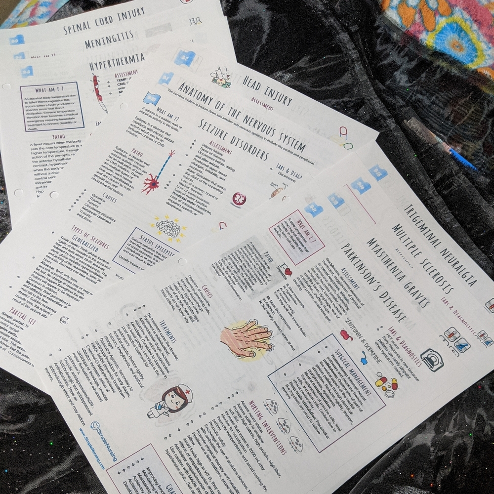 #️⃣2️⃣ 💥NURSING DISORDERS NOTES💥 (((17 pages)))